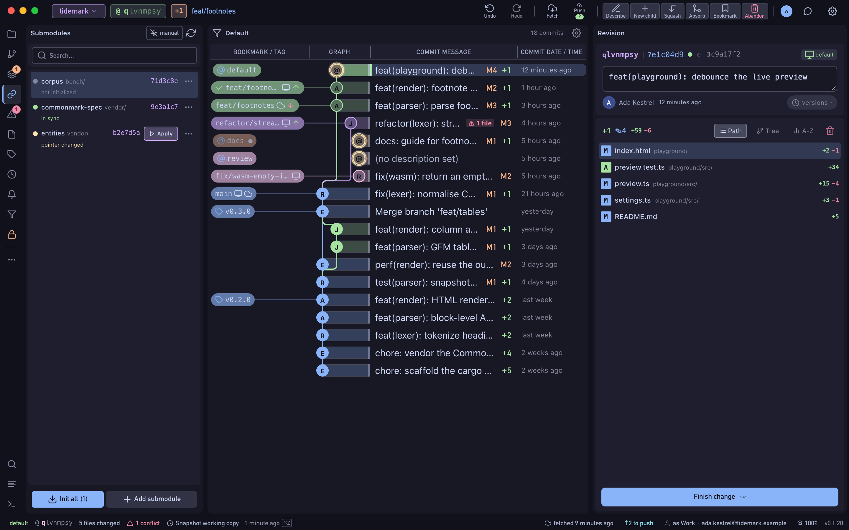 A submodule opened inside Wyrm, with the parent repository shown in the breadcrumb.